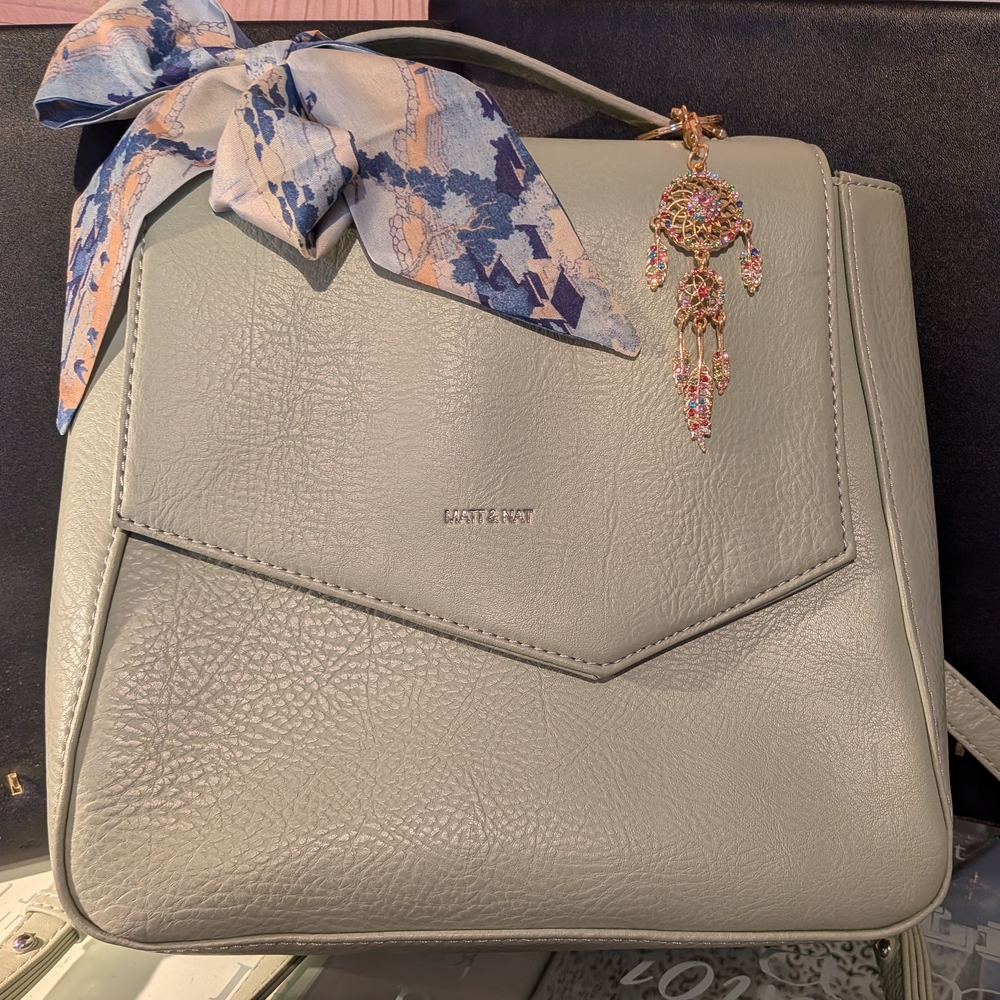 Matt & Nat Light Green Women's Napsack Bag